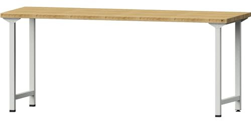 Anton Kessel GmbH Werkbank BL B2000xT700xH840mm Buche massiv lichtgrau
