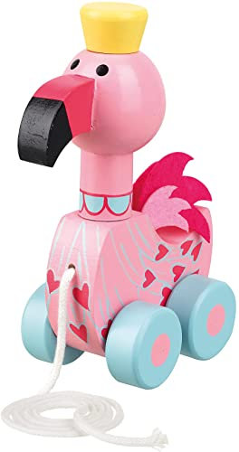 Orange Tree Toys 46007 OTT09895 Nachziehtier Flamingo, bunt