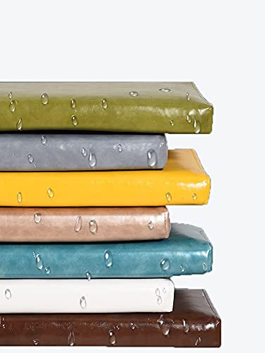 Möbel Sitzkissen Luxuriös Kunstleder Bankkissen,Wasserdicht Außenbereich Gartenbankkissen Lange Bankpolster für Metallbank/Schaukel/Küchenbank,3cm Gepolstertes Schaumstoff