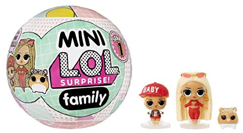 L.O.L. Surprise! OMG Mini Family Collection - SORTIMENT - Mini-Modepuppen mit Lil Sis, Haustier, & Accessoire - 2-in-1-Verpackung - Zum Sammeln - Geschenk für Kinder ab 4 Jahren