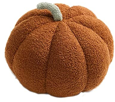SZETOSY Cuscino decorativo a forma di zucca per casa, giardino reale, fotografia, Halloween, 20 cm, marrone