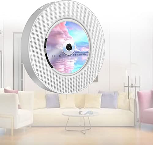 Bluetooth CD Player,Wall Mounted CD Player,Portable CD Player,Portable CD Player with Bluetooth, with Remote Control FM Radio Built-in HiFi Speakers LCD Display
