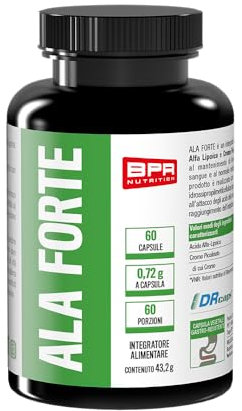 BPRnutrition ALA FORTE 60 CAPSULE GASTRORESISTENTI (DRCAPS) - Acido Alfa Lipoico e Cromo Picolinato.