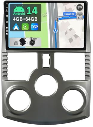 YUNTX [4GB+64GB] Autoradio 2 DIN Android 14 per Toyota Rush/Daihatsu/Terios 2006-2016-[Incorporato Carplay/Android Auto/DSP/GPS]-IPS 2.5D 9 Touch Screen-Camera+MIC-DAB/Mirror Link/Bluetooth 5.0