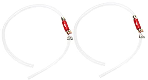 1 Paio di Tubi Flessibili di Spurgo dei Freni, Kit di Strumenti di Spurgo del Tubo della Valvola di Ritegno Unidirezionale da 6 Mm Universale per Frizione Moto per Auto Moto