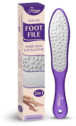 Fivona Foot File - Callus Remover, Double Sided Foot Rasp for Dry Heels, Feet Scrubber for Dead Skin, Foot Scraper for Corn Removal