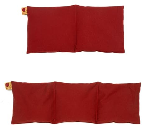 Bed Warmers, Red Ultra Suede, Hot Cherry Pit Double & Triple Square Pillow, Natural Moist Heat, Heating Pad, Relieves Muscle, Arthritis Pain, Stress, Hot/Cold Therapy, Microwavable, Washable FSA/HSA