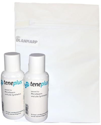 Detersivo concentrato Teneplus + rete per bucato Olanmarp, cura della respirazione per microfibra, sintetici e lingerie. La soluzione definitiva per un lavaggio preferito a mano e in lavatrice (200