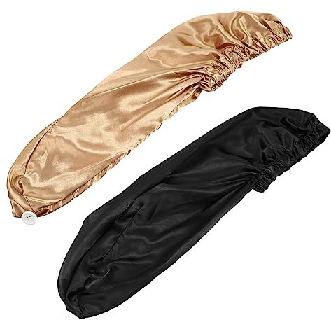 Ipetboom 2stücke Satin-nachtkappen Badehüte Damen-haarpflegehauben Satinhauben Für Zuhause Schlafen Oder Gesichtswaschen Bequeme Und Sichere Hauben