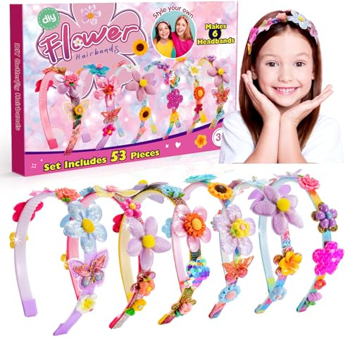 HappyKidsClub Geschenk Mädchen 5-12 Jahre, Bastelset Kinder ab 6-12 Jahre Spielzeug ab 4-12 Jahre Mädchen Geschenke 5-11 Jahre Haarreifen Mädchen Mitgebsel Kindergeburtstag 5-10 Jahre