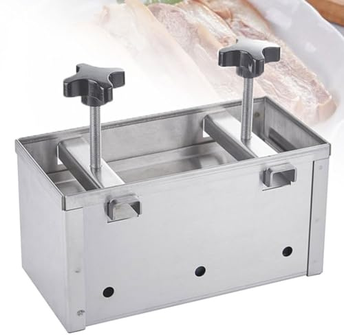Schinken-Pressform, 304 Edelstahl-Fleisch-Pressform, Hamburger-Patty-Maker mit Doppelschnecken-Druckgerät, gefüllte Burger-Presse for Burger, Schieber, Grillen, Grillen, Rindfleisch ( Size : 1kg )