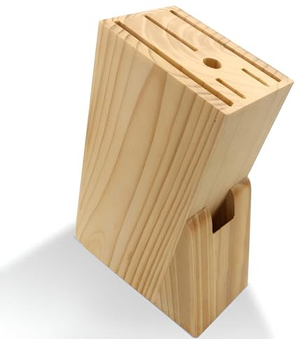 AUSYIWI Ceppo Coltelli da Cucina senza Coltelli,Porta Coltelli Cucina,Portacoltelli da Cucina per Bancone da Cucina,con Fessure per Forbici e Asta di Affilatura Ceppo Coltelli Universale