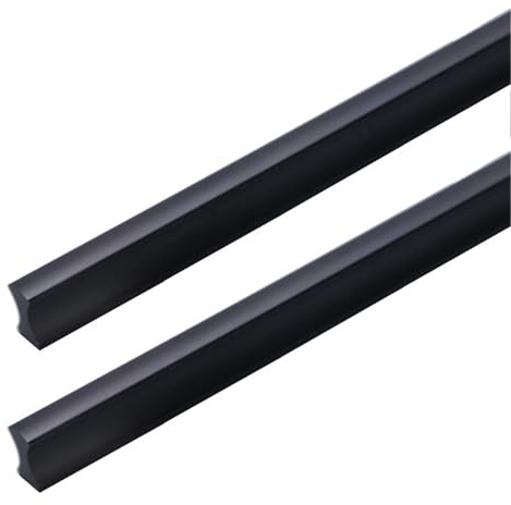 2 Piezas Tiradores de Gabinete de barra Perillas de Cajones Aluminio macizo,Pomos Puerta,picaportes para Mueble Asa de proa armario,Mango Baño Manijas Cocinas (1000mm,Negro)