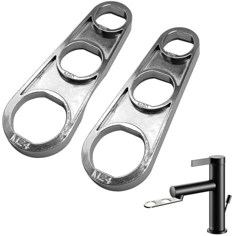 ysister Chiave per ugelli miscelatori aeratore rubinetto 2 pezzi Strumento per rimozione aeratore per rubinetto Aeratore con ugello miscelatore in acciaio inossidabile per regolazione flusso d'acqua