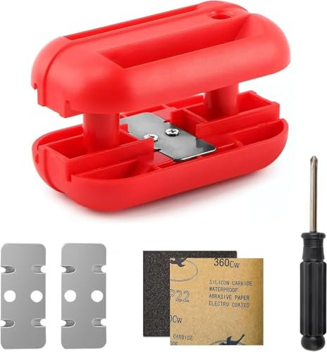 KEWAYO Pialla per Bordi, Rifilatore per Bordi in Legno, Tagliabordi Manuale, con Lama in Carburo di Tungsteno, 2 Lame di Ricambio, 2 Carte Abrasive, Cacciavite Per Falegnameria e Fai da Te