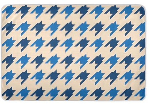 Klassische blaue Hahnentritt-Beige wasserdichte Bettunterlagen, Inkontinenzeinlagen, waschbar, wiederverwendbare Urinierunterlagen für Erwachsene