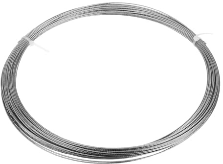 QUARKZMAN 3/64(1.2mm) Cable De Acero Inoxidable 304 Cuerda De Alambre 7x7 Trenzas Núcleo 98ft (30M) Cable Para Aviación Para Construcción Exteriores Aparejo Marino Cubiertas Barandillas