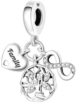 FLUFLO Charm Anhänger Damen 925 Sterling Silber für Armband Charms Beads passend für Pandora Armband und Halskette, Kompatibel mit Europäischen Armbänder für Frauen Mädchen