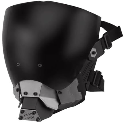 VKINGBOR Demi-Masque Tactique, matériau en Silicone Respirant pour protéger Le Visage, adapté pour : Jeux Tactiques Militaires, Halloween, Accessoires de cinéma
