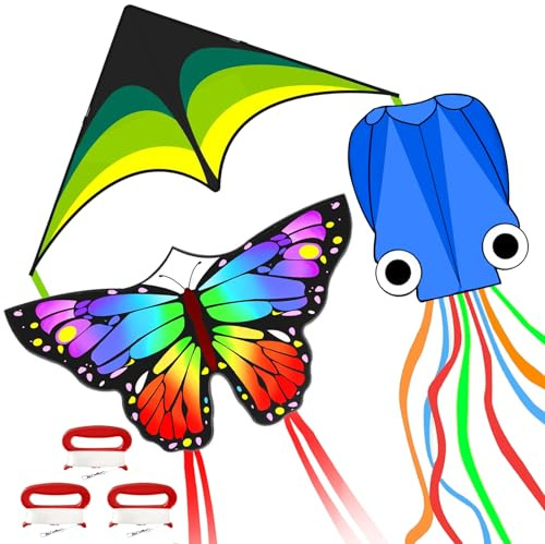 Mint's Colorful Life Delta-Drachen, ideal für Kinder & Erwachsene | Drachen für kinder ab 6 jahren, Hochwertig Anfänger Einleiner Flugdrachen