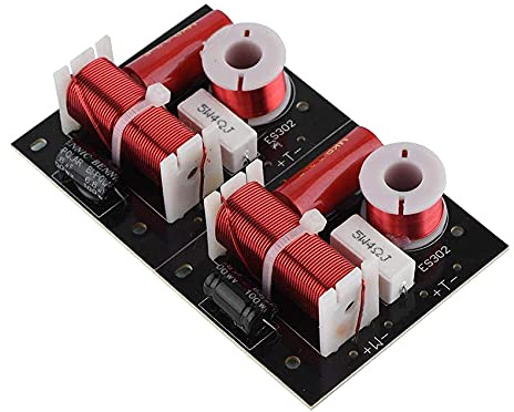 Cpolebev 2 StüCk 400W Lautsprecher Frequenz Teiler 2 Weg 2 Unit Hi-Fi Soundshelf Frequenzweiche Filter TieftöNer und HochtöNer