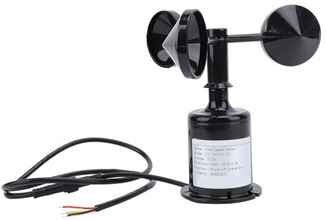 Anemometro Velocità 5V con Cavo Estensione 0-2,5V, Sensore ABS Impermeabile - Alta Precisione, Resistenza Interferenze, Uso Ambientale e Meteorologico
