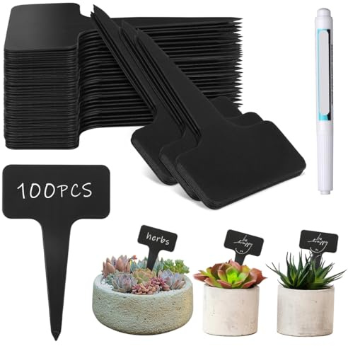 100 Piezas Placas para Plantas, 10×6cm Etiquetas para Semillas