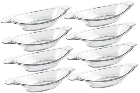 KiBcsLic Ensemble de Bols Transparents En Acrylique pour Coupes Glacées, Desserts, Biscuits, Salades, Yaourts, Hot-dogs et En-cas