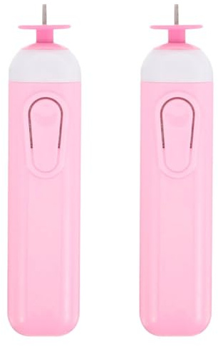 TOMETURE Penna per Quilling Elettrica 2 Pezzi Design Salva in Plastico Rosa per Artigianato Fai-da-Te e Progetti Creativi di Carta