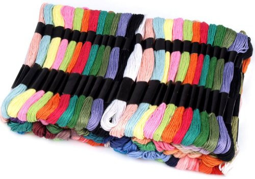 BUSDUGA Stickgarn 100stück XXL-Packung je 8meter lang schöne Farben