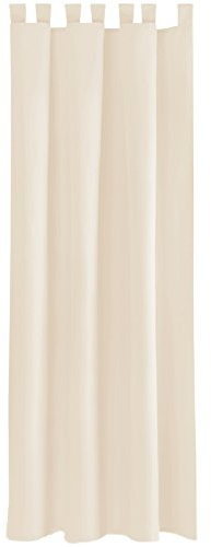 Bestlivings - Cortina opaca de microsatén, poliéster, beige - creme, 140x145cm