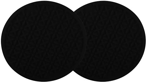 Fackelmann Cooking Sottopentola/presine in Silicone 3in1, Silicone, Rosso e Nero, 20x20x1 cm