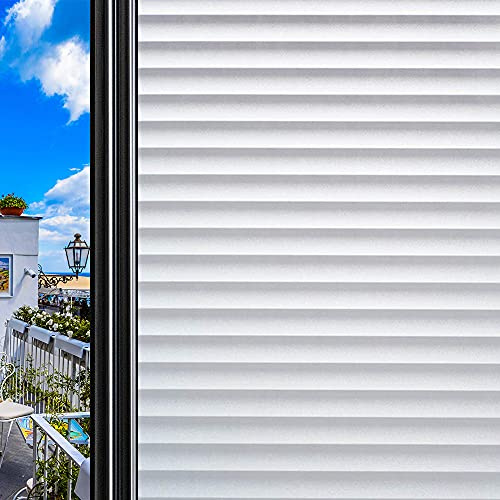 DUOFIRE Privatsphäre Fensterfolie Dekorfolie Sichtschutzfolie Ohne Kleber Selbstklebend Glas Fenster Aufkleber Anti-UV Folie (60cm X 200cm, DP040)
