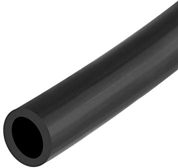 sourcing map Lubricating Oil Hose, 5mm(3/16) ID x 8mm(5/16) OD 5m Black Rubber Water Hose Pipe Tubing