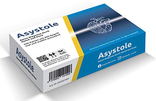Asystole Kartenspiel für Mediziner:innen. Gesellschaftsspiel nur für Ärzte, Ärztinnen und Medizinstudierende. Beliebtes Geschenk.