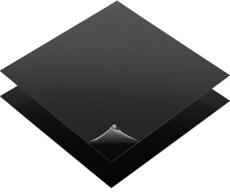 ABS Kunstoffplatte, ABS Platte in SCHWARZ ODER WEIß | VIELE verschiedene FORMATE in Stärken 1-10mm TOP Qualität (2 Stück | 20 x 30cm, 1mm Schwarz)