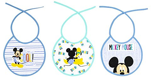 Interbaby Amazon Disney 3er Pack Frottee Lätzchen 20 x 20 cm Mickey Mouse