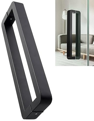 Cokritsm Black Stainless Steel Shower Door Handle 300mm Hole to Hole Center, Parts Replacement for Shower Enclosure Sliding Door, Door Handle Shower Screen Handle