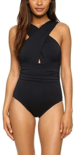 Générique Maillot De Bain Tankini Femme Gainant Ventre Plat Swimsuit Maillot De Bain À Plis Croisés sur La Poitrine Sexy Swimsuit Taille Haute Maillot De Plage