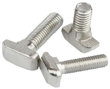 CHATROOM M5 M6 M8 T Hammerkopf T-Bolzen Aluminiumverbinder T-Kopfschrauben Schrauben for 20/30/40/45 Aluminiumprofile (Size : 45s-M8x25 5pcs)