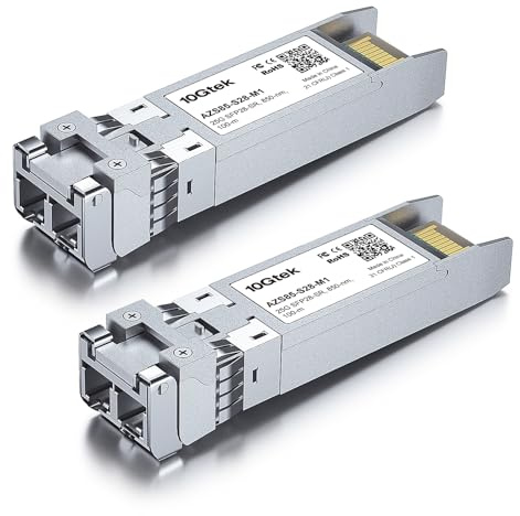[2 Stück] 25G SFP28 SFP+ Transceiver, 25GBase-SR Module, 850nm MMF, bis zu 100-meter, Kompatibel mit Cisco SFP-25G-SR-S, Ubiquiti, MikroTik, Supermicro und Open Switches