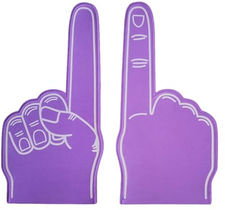 Riesige Schaumstoff-Finger – Einzelfinger-Cheerleading-Finger, Schaumstoff-Finger, Nummer 1, Schaumstoff-Hand, bequeme Schaumstoff-Hände, Team-Finger, Schaumstoff-Hand-Pom, Sportzubehör für