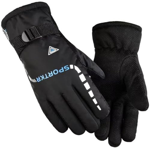 WOXJENA Guantes de Invierno Impermeables，Guantes de esquí Guantes Hombres Mujeres，Guantes cálidos con Aislamiento para Correr esquí Senderismo Moto Ciclismo