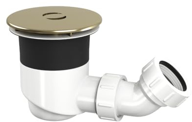 Top Fix Siphon de douche avec couvercle – Siphon de douche de 90 mm avec couvercle | Installation facile à faire soi-même | Joint étanche, bonde de douche à montage encastrable – Design étanche et