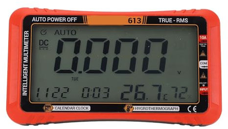 Intelligentes Digitalmultimeter, LCD-Display, Multifunktional, Hohe Sicherheit, Zuverlässiges Material für Kalender und Temperatur-Feuchtigkeitsmessgerät