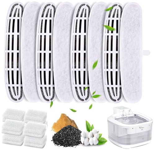Katzenbrunnen Kabellos 4,5L Trinkbrunnen für Katze mit Bewegungsmelder 5000mAh Trinkbrunnen Bewegungssensor mit 3 Modi für Katze Kleine Hunde, Wasserwanne aus Edelstahl (Filterpatrone 8 PCS)