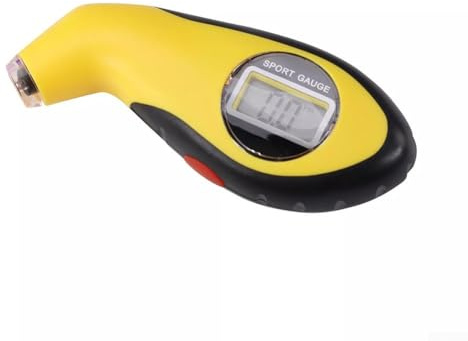 Zilimontt Manometro digitale per pneumatici, misuratore di pressione digitale LCD, con manico in gomma antiscivolo, 3 impostazioni per auto, camion, biciclette