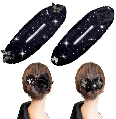 Haarknotenmacher, Haarklammern zum Stylen von Dutts, Kugel-Haarspange für langes, dickes Haar, Accessoires für Frauen und Mädchen, 2 Stück
