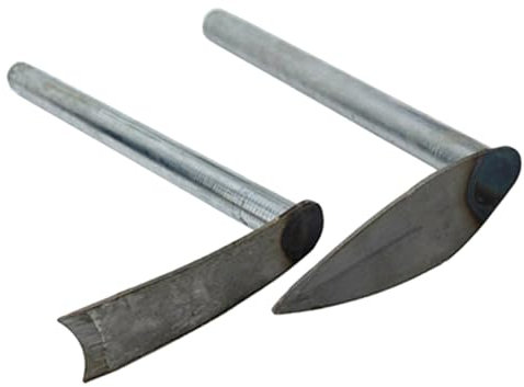 POPETPOP 2stücke Teilige Kleine Hacke Garten Und Farmwerkzeuge Handhacke Stahlhandwerkzeuge Hacke Für Unkrautentfernung Pflanzzubehör Silber