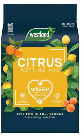Westland Citrus Potting Mix 10L – Specially Formulated for Citrus Trees, Rich in Nutrients, Excellent Drainage, Promotes Healthy Root Growth, Peat-Free, Ideal for Oranges, Lemons, and Limes